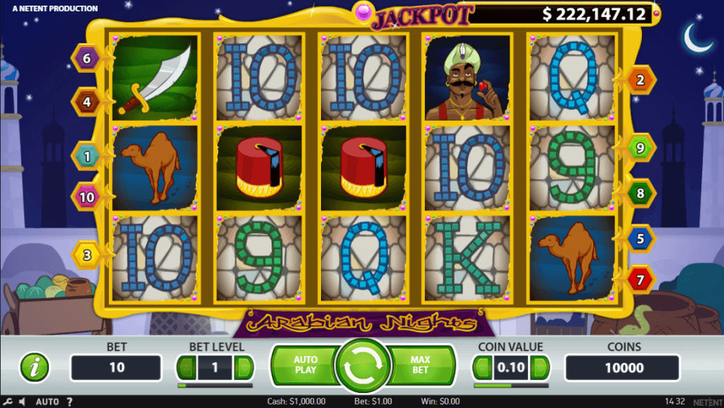 Jackpot progresiv Arabian Nights