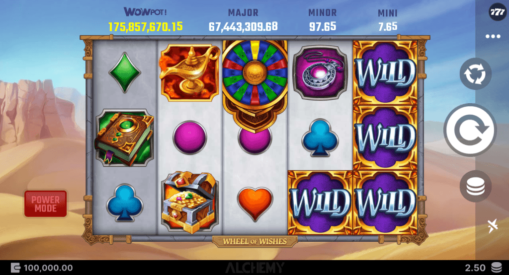 Jackpot progresiv Wheel of Wishes