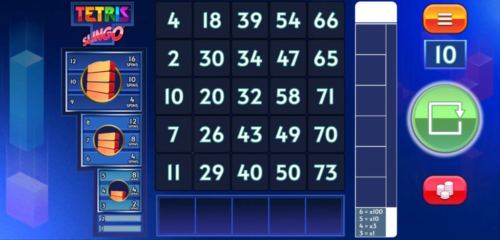Tetris Slingo